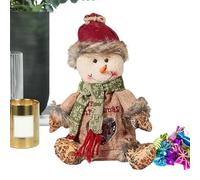 Sac à Surprises de Noël, Pochon 3D Père Noël Bonhomme de Neige Renne, Pochette Alimentaire Réutilisable à Fermeture Éclair pour Goûters Fêtes Cadeaux de