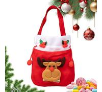 Sac à Surprises de Noël - Réutilisable avec Poignée,Petit Sac à Bonbons de Noël avec Cordon - pour Chocolat Jouets Gelée Sucettes Maternelle École Maison Rassemblement Communautaire