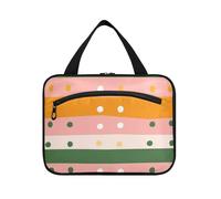 Sac à suspendre à rayures colorées et d'origine pour homme voyageant avec crochet, trousse de maquillage matelassée pour voyage, essentiels, bolsas para maquillaje de Mujer L