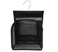 Sac à suspendre pour corde à linge avec cintre, organiseur de douche portable en maille, sac à pinces à linge à séchage rapide, sac à pinces à linge réutilisable pour dortoir, salle de sport, Noir, M