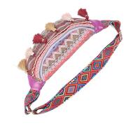 Sac à Taille Folk Chic avec Glands: Grande capacité, Pack de Polyester Fanny pour Les Voyages et l'utilisation (Purple)