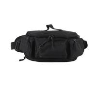 Sac à Taille résistante à Grande capacité Pack de Courroie réglable pour la randonnée de Voyage Running Outdoor Sports Polyester Fibre (Noir)