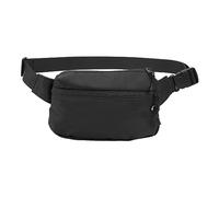 Sac à Taille Sportive de Grande capacité de Grande capacité en Nylon Nylon combanté Sac à Courroie réglable avec Un Trou du Casque pour l'entraînement coulant voyageant Unisexe (Noir)