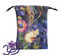 Sac à Tarot avec Cordon Rangement et Protection pour Cartes de Tarot Oracle | Pochettes Bijoux avec Fermeture à Cordon Coulissant Pour Débutants Divination Fortune Halloween