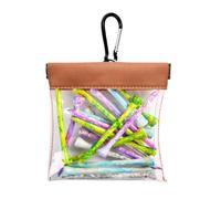 Sac À Tees Golf Petit Étui Clair Auto-Fermant Pour Accessoires De Golf | Sacs de rangement à tees Pour golfeurs débutants, amateurs, maris, pères, copains, vacances, practice,