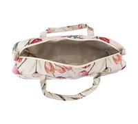 Sac à Tricoter à la Main, Fourre-Tout de Rangement en Fil Domestique avec Poignées de Transport pour Les Aiguilles et Accessoires à Tricotage (Rose Jacquard)