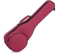 Sac à ukulélé multicolore avec bandoulière réglable et poignée confortable, rembourrage épais et fermeture éclair renforcée26 pouces rouge