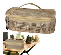 Sac À Ustensiles De Cuisine Portable - 11,42 X 5,12 X 3,54 Pouces, Organisateur D'ustensiles En Maille, Pochette À Couverts De Camping Pliable | Organisateur De Voyage Et De Camping Portable À Utilise