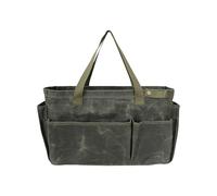 Sac à ustensiles de cuisine pour ustensiles de camping | Sac de camping étanche en toile cirée multifonctionnel pour bois de chauffage, sac de transport, vert militaire, riferimento alla