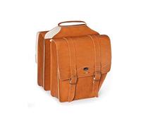 Sac à vélo en cuir 2 compartiments pour porte-bagages - Fabriqué en Italie