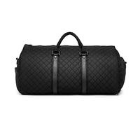Sac à vêtements convertible pour femme, sacs à vêtements en cuir pour voyage avec pochette à chaussures 2 en 1 à suspendre, sac de voyage pour femme, sac de sport, sac à vêtements, cadeau, Noir A2