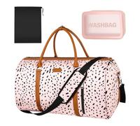 Sac à vêtements convertible | Sacs de week-end pour femme, sac de voyage convertible pour voyage - Grand sac de week-end pour femme 2 en 1 valise de nuit, rose, Refer to description