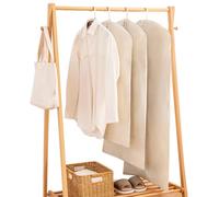 Sac à Vêtements En Coton, Sac à Vêtements Suspendu, Housses De Costume Respirantes Naturelles Avec Fermeture éclair En Métal, Housses De Vêtements De Grande Capacité Pour Fou(Size:110×58cm,Color:Plat)