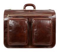 Sac à vêtements en Cuir Duffel Slim Carry-on Suitcase Dress Protection Bag Brown - Time Resistance (Marron)