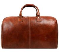 Sac à Vêtements en Cuir - Housse de Costume de Voyage - Housse pour Robes - Sac de Protection pour Costumes - Transport de Vêtements - Sac de Voyage - Time Resistance - Cognac