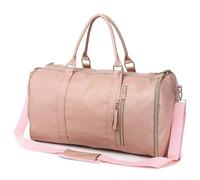 Sac à vêtements en cuir PU pour homme d'affaires, sac de sport, sac de voyage pliable de grande capacité, décontracté, polyvalent, sac de voyage, rose, 52.0*35.0*3.0