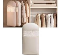 Sac à vêtements suspendu peu encombrant avec fermeture éclair auto-compressante pour manteaux, rangement de garde-robe peu encombrant, s'accroche proprement, matériau imperméable de haute qualité