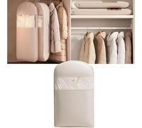 Sac à vêtements suspendu peu encombrant avec fermeture éclair auto-compressante pour manteaux, rangement de garde-robe peu encombrant, s'accroche proprement, matériau imperméable de haute qualité