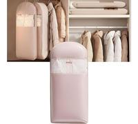 Sac à vêtements suspendu peu encombrant avec fermeture éclair auto-compressante pour manteaux, rangement de garde-robe peu encombrant, s'accroche proprement, matériau imperméable de haute qualité