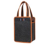 Sac à vin - Construction en tissu feutre épais, compartiment de rangement pour plusieurs bouteilles, sac à boissons réutilisable durable avec insert de séparation structuré | Accessoire de transport p