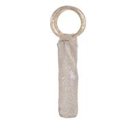 Sac à Vin en Tissé à la Main Filet, Pochette Bouteille Strass Brillant Réutilisable avec Poignée Ronde, Porte-bouteille Léger, pour Cadeau Anniversaire, Fête, Mariage, Pique-nique et Excursion