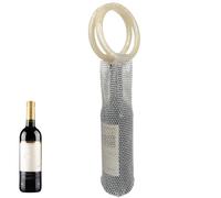 Sac à vin portable réutilisable - Support en maille avec poignée en résine, récipient de transport unique pour cadeau, boîte de bouteille avec maille transparente, aide au transport de boissons
