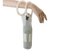 Sac à vin portable, support en maille réutilisable, porte-poignée en résine, fourre-tout de voyage pour vin, sac de rangement pour pique-nique, Noël, déménagement, usage quotidien, expédition, cadeaux