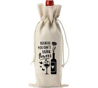 Sac à vin réutilisable en lin pour fête de Noël Sac à vin réutilisable Convient pour les cadeaux d'adieu et les fêtes de départ à la retraite, F, Beauté de masse