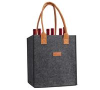 Sac À Vin Réutilisable - Tote De Porte-vin En Feutre Avec 6 Places De | Partition, Étui À Bouteille De Bière, Boîtier Du Porte-verre | 9.06x7.09x10.24 Pouces Sac De Rangement Pour Les Amateurs De