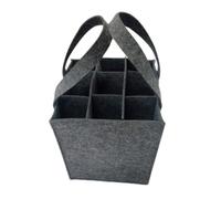 Sac à vin - sac à vin pour épicerie de vin, sac de voyage pour vin de pique-nique Byob Beach, sac à vin, sac à vin de 9 bouteilles isolé en feutre, étui portable pour bouteille de vin, Dark Gray, Fare