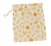 Sac à vrac en coton bio 20x25 cm - Pebbly - Jaune - Tissu Jaune G