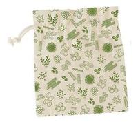 Sac à vrac en coton bio 30x25 cm - Pebbly - Vert - Tissu Vert G