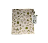 Pebbly Sac à vrac alimentaire NBA156, coton bio réutilisable, vert 20 x 25 cm