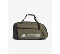 adidas Mixte Essentials 3-Stripes Duffel Bag, Olive strata/White, M