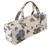 HEEPDD Sac Aiguilles Tricoter, Sac de Rangement à Tricoter ménage Aiguilles à Coudre Fournitures pour Tricot Organiseur de Sac Portable au Crochet Crochet(Fleur Mauve)