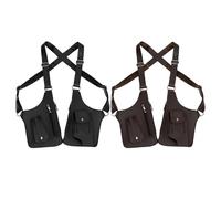 Sac aisselles double épaule | Sac bandoulière sous bras pour hommes | Sacs Holster d'épaules cuir avec double sangle | Harnais masculin dissimulé réglable, portefeuille antivol pour Camping