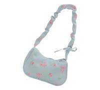 Sac Aisselles Plié pour Femmes Grande Capacité Sac à Bandoulière Fleurs Sac à Main Étudiants Chaîne de Formation Pendule Femmes Plissé Épaule École Grande Capacité Aisselle, bleu