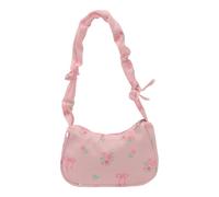 Sac Aisselles Plié pour Femmes Grande Capacité Sac à Bandoulière Fleurs Sac à Main Étudiants Chaîne de Formation Pendule Femmes Plissé Épaule École Grande Capacité Aisselle, b