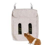 Sac alimentaire de voyage pour animaux de compagnie - Aliments muraux pour animaux de compagnie - Cage pour animaux de compagnie - Équipement d'alimentation avec crochets, sac à foin, cochon d'Inde