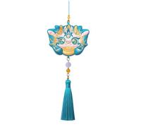 Sac Année du Dragon Chinois Sac Broderie Vide Cadeau pour Fille Enfant Fête Faveurs Brodé Sac à Cou, bleu