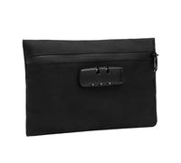 Sac anti-odeurs VOSSOT, noir, 24,5 x 16,5 cm, avec serrure à combinaison, étanche, résistant au feu, pour argent, voyages, dépôts bancaires