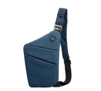 Sac anti-vol original unisexe sac de poitrine sport sac à bandoulière près du corps sac oblique multifonction bandoulière gauche ou droite option épaule, Bleu2, Rechtsschulter