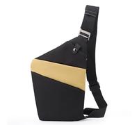 Sac anti-vol original unisexe sac de poitrine sport sac à bandoulière près du corps sac oblique multifonction bandoulière gauche ou droite option épaule, Noir4, Linksschulter