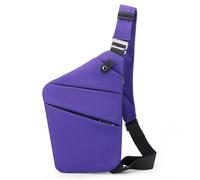 Sac anti-vol original unisexe sac de poitrine sport sac à bandoulière près du corps sac oblique multifonction bandoulière gauche ou droite option épaule, lilas, Rechtsschulter
