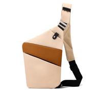 Sac anti-vol original unisexe sac de poitrine sport sac à bandoulière près du corps sac oblique multifonction bandoulière gauche ou droite option épaule, kaki, Rechtsschulter