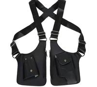 Sac antivol à double épaule, en cuir de qualité supérieure, unisexe sac à bandoulière réglable avec deux poches pour homme et femme