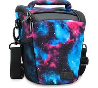Sac Appareil Photo Hybride avec Rangement Accessoires Reflex et Couverture Etanche-Compatible avec Canon,Pentax,Sony,Nikon et Plus de Photo Reflex avec Objectif 18-135mm/18-55mm- Galaxie