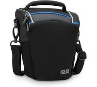Sac Appareil Photo Hybride avec Rangement Accessoires Reflex et Couverture Etanche - Compatible avec Canon,Pentax,Sony,et Plus de Photo Reflex avec Objectif 18-135mm/18-55mm- Noir(Q1029)