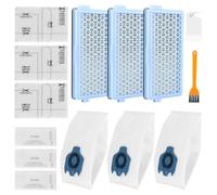 Sac Aspirateur Ensemble avec Miele GN S8340 Complete C3 C2 Compact C1 C2, 3 Filtre HEPA Air Clean, 3 Sac Aspirateur, 6 Microfiltres, Accessoires pour Miele Série