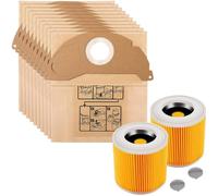 Sac aspirateur et Filtre pour Karcher WD2 Sacs remplacement 6.904-322 [Lot 10] Filtres remplacement 6.414-552.0 [Lot 2] Phonillico®